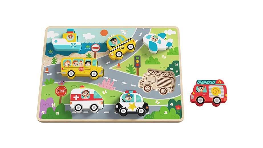 Wooden Transportation Chunky Puzzle