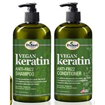 Difeel Vegan Keratin Anti-Frizz, Improves Shine & Adds Bounce 33 fl oz