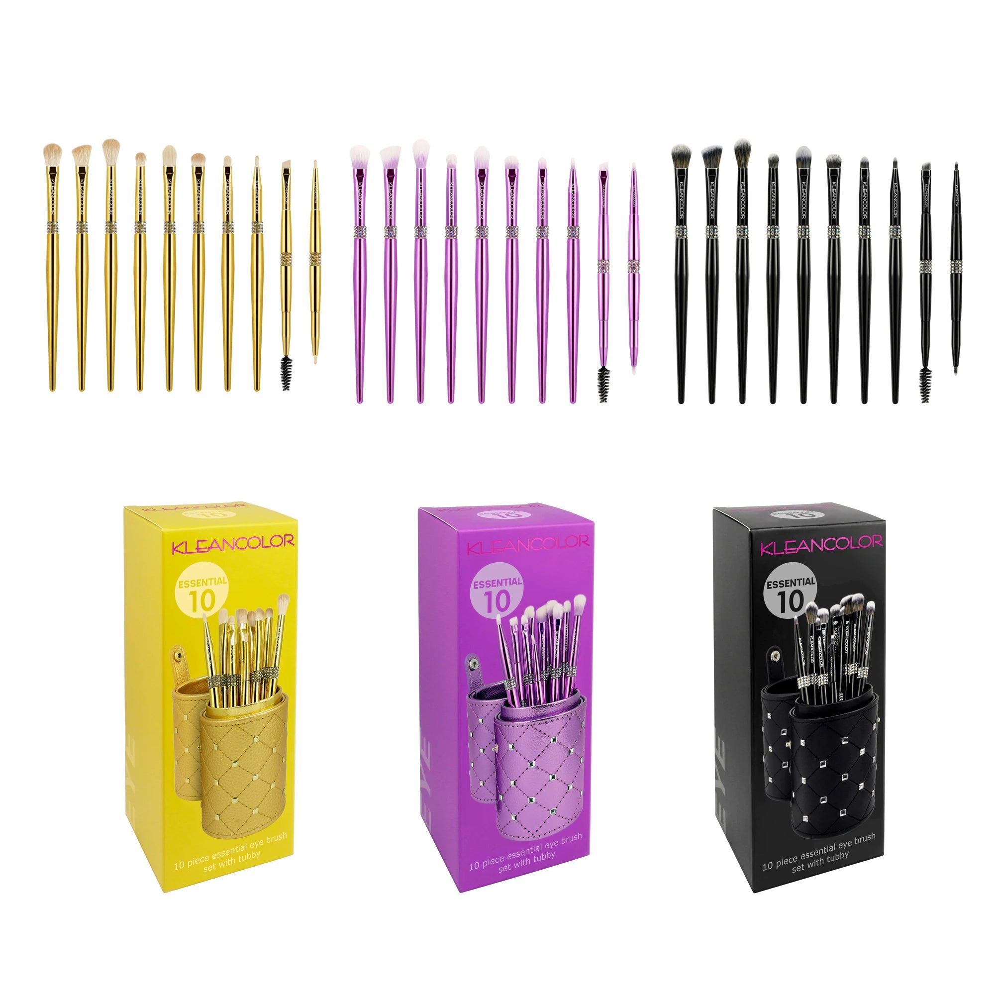 KC-CBS10 "Twinkly Love' 10 PC Essential Eye Brush Set w/ Tubby : 3 SET
