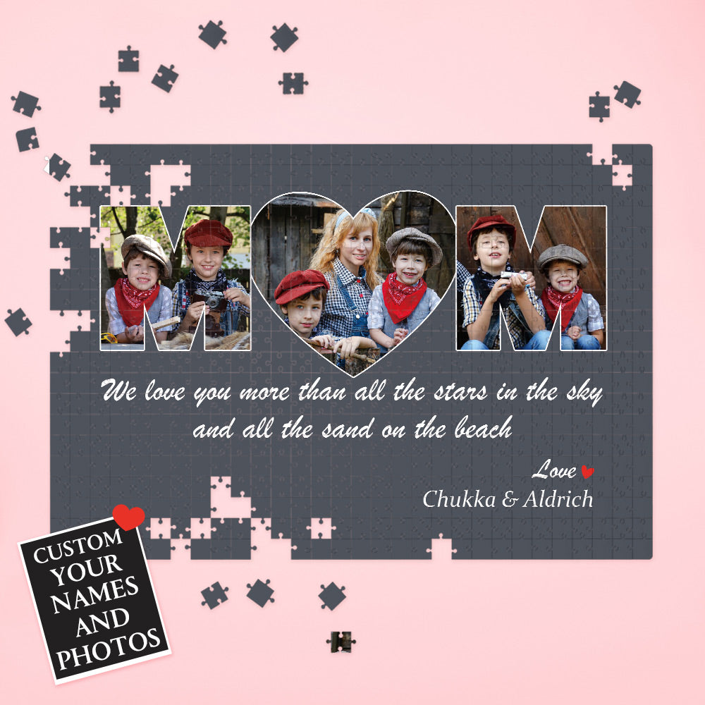 Custom Mother's Day Puzzle Photo Puzzle Gift for Mom