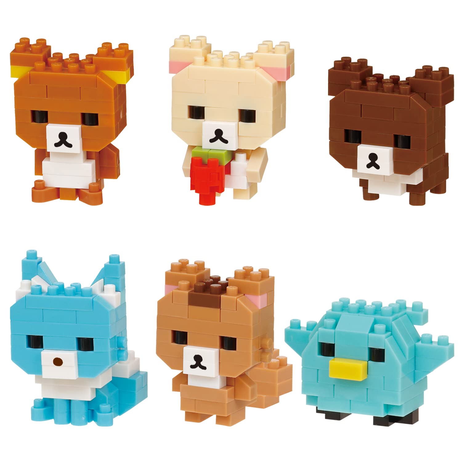 Nanoblock Mini Nano Rilakkuma Vol.2 (Box) Nbmc_36S 1Box = 6 Pieces, 6 Types In Total