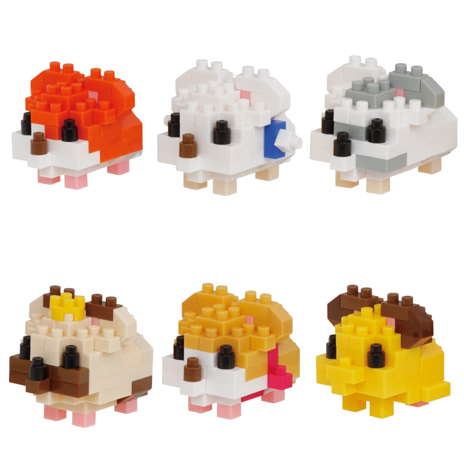 Nanoblock Mini Nano Tottoko Hamtaro (Box) Nbmc_33S 1Box = 6 Pieces, 6 Types In Total