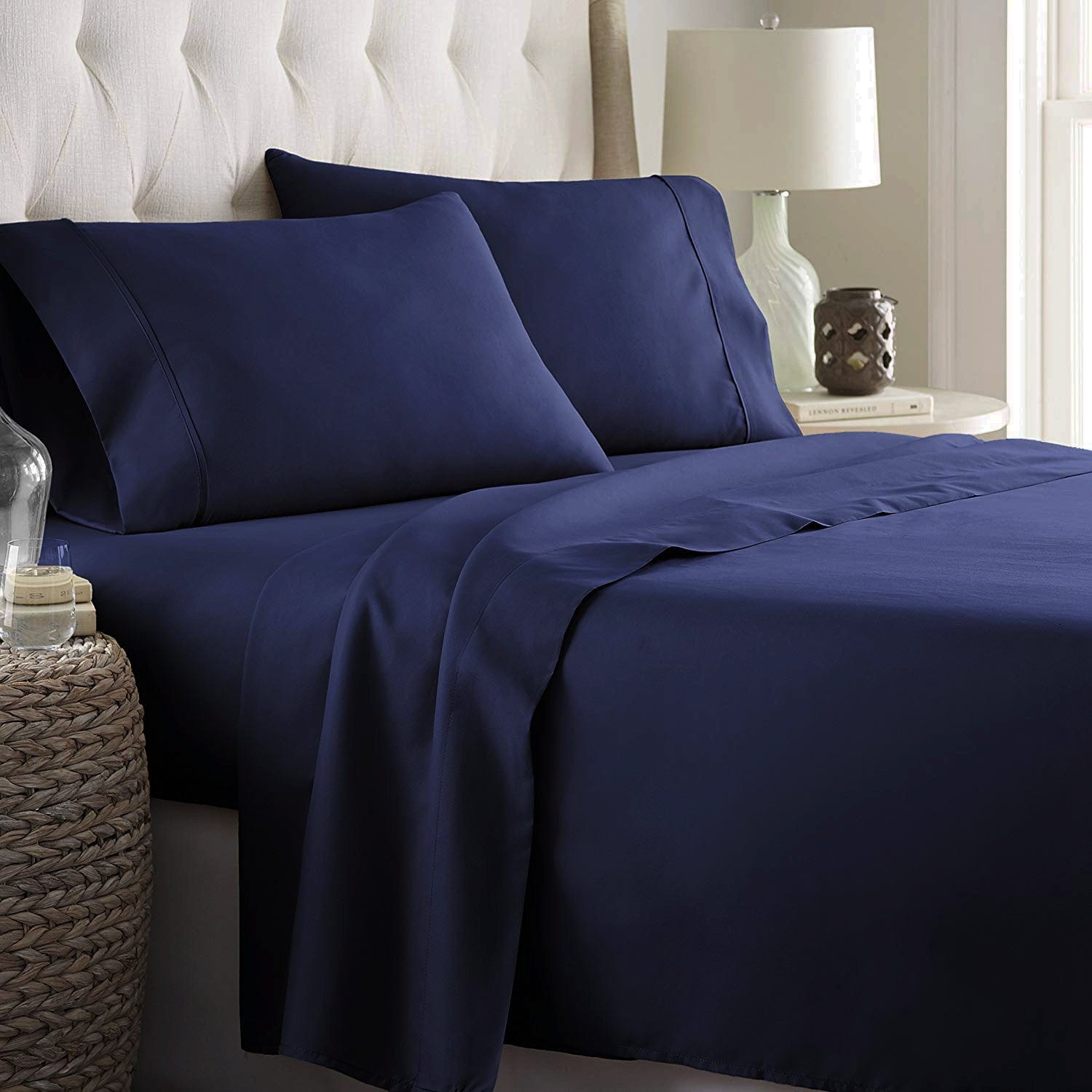 600 Thread Count Ultra Soft Deep Pocket 4 Pieces Sheet Set with 2 Pillowcases