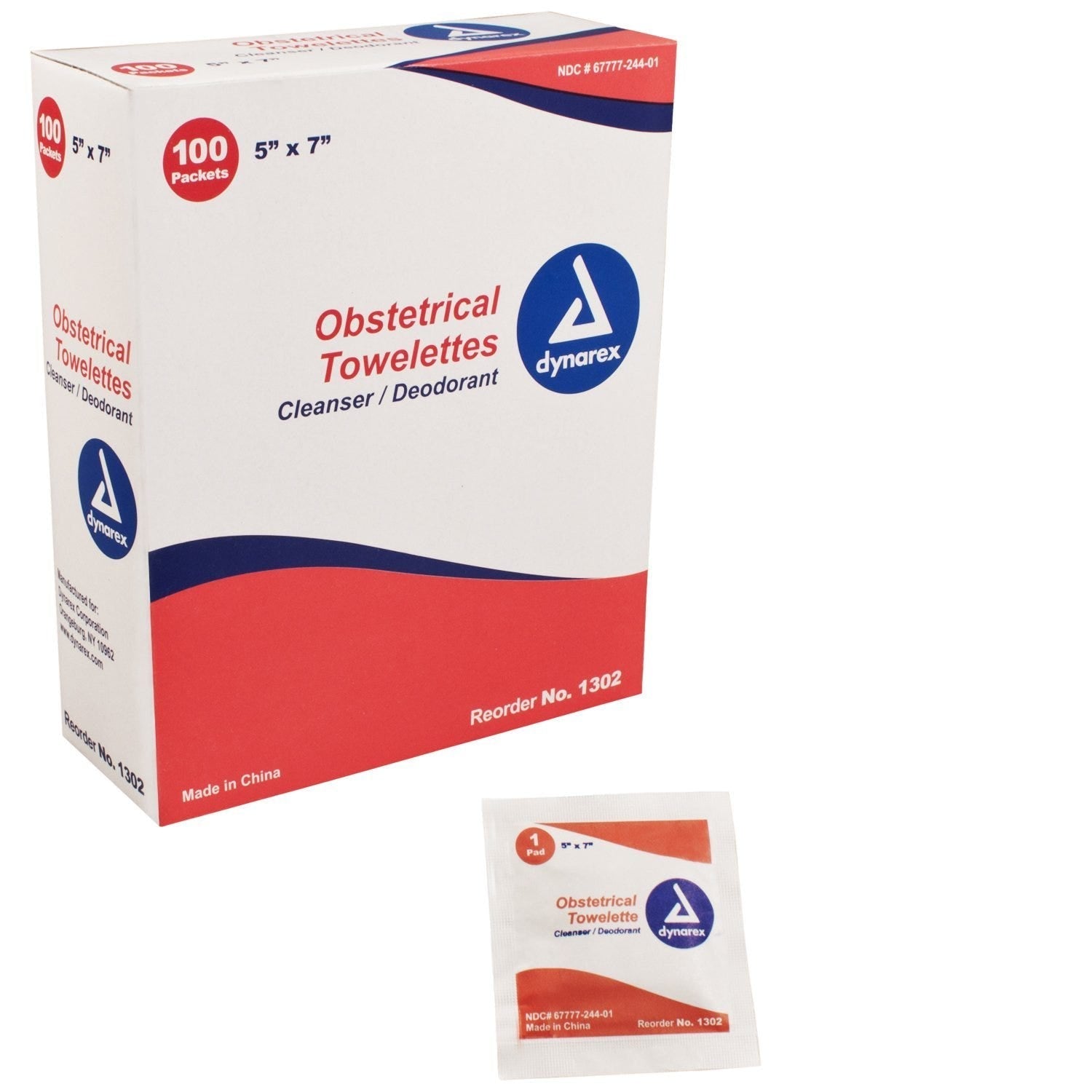 Dynarex Obstetrical Wipe Individual Packet Alcohol Scented Case of 1000 30635872