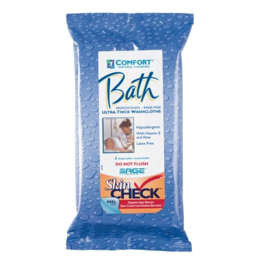 Comfort Bath Bath Wipe Individual Packet Aloe, Pack of 8, 8 Pack (64 Total) 89491590