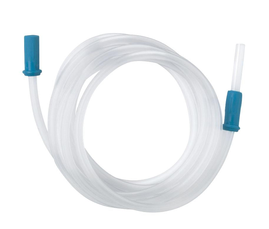 Universal Suction Tubing with Scalloped Connectors, 1/4" X 10', Case of 50